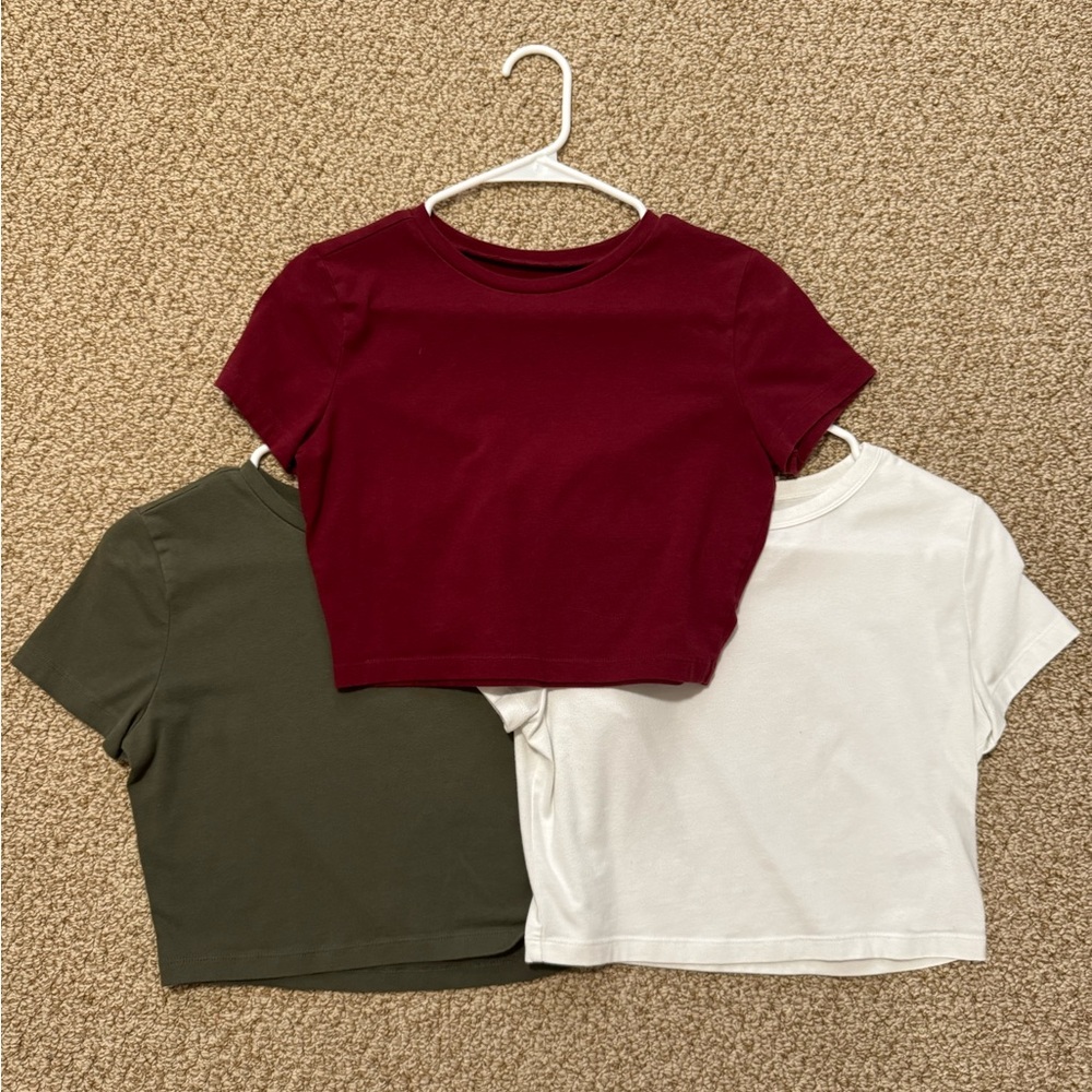 Target Wild fable Women's Crop Tops - Red, Green, and White